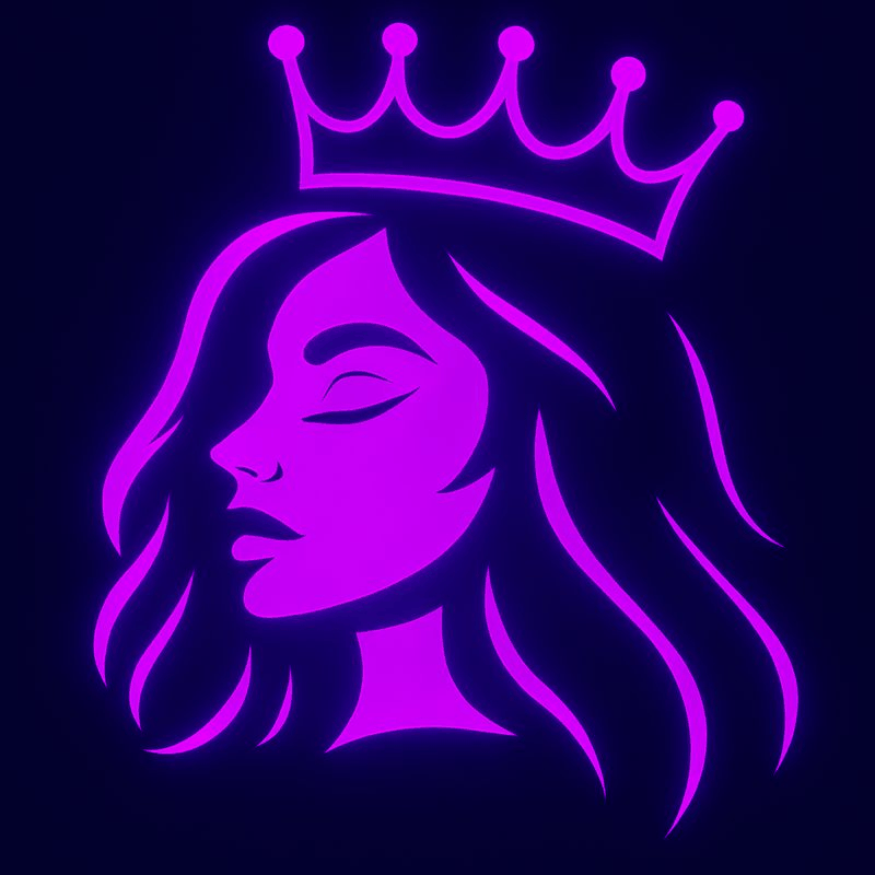 Babe, die gekrönte Neon-Königin, das Maskottchen des Discord-Bots