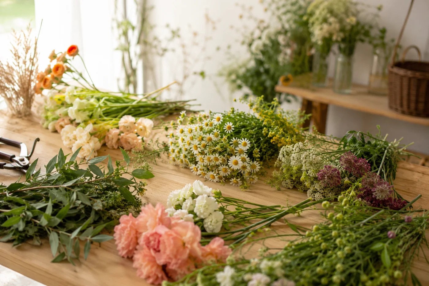 Saisonale Blumen frisch aus der Region